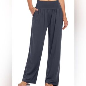 UEU Stylish Gray Wide-Leg Pants L